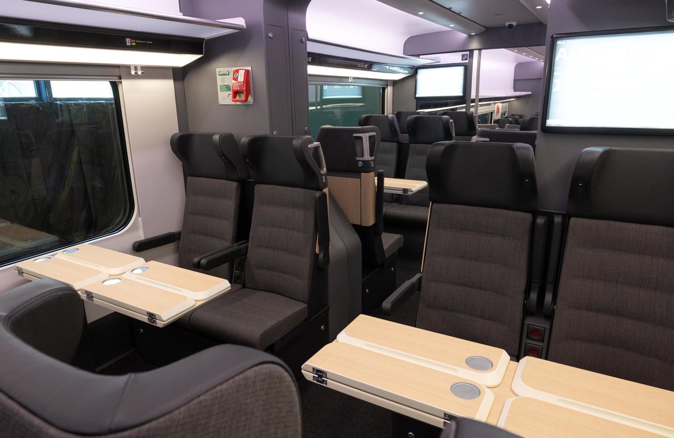 The interior of the new IC5 Train Carriage