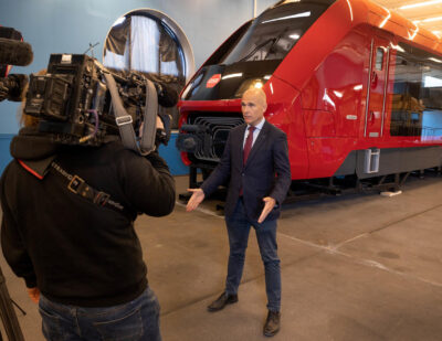 Alstom and Danish State Railways Present IC5 Train Carriage