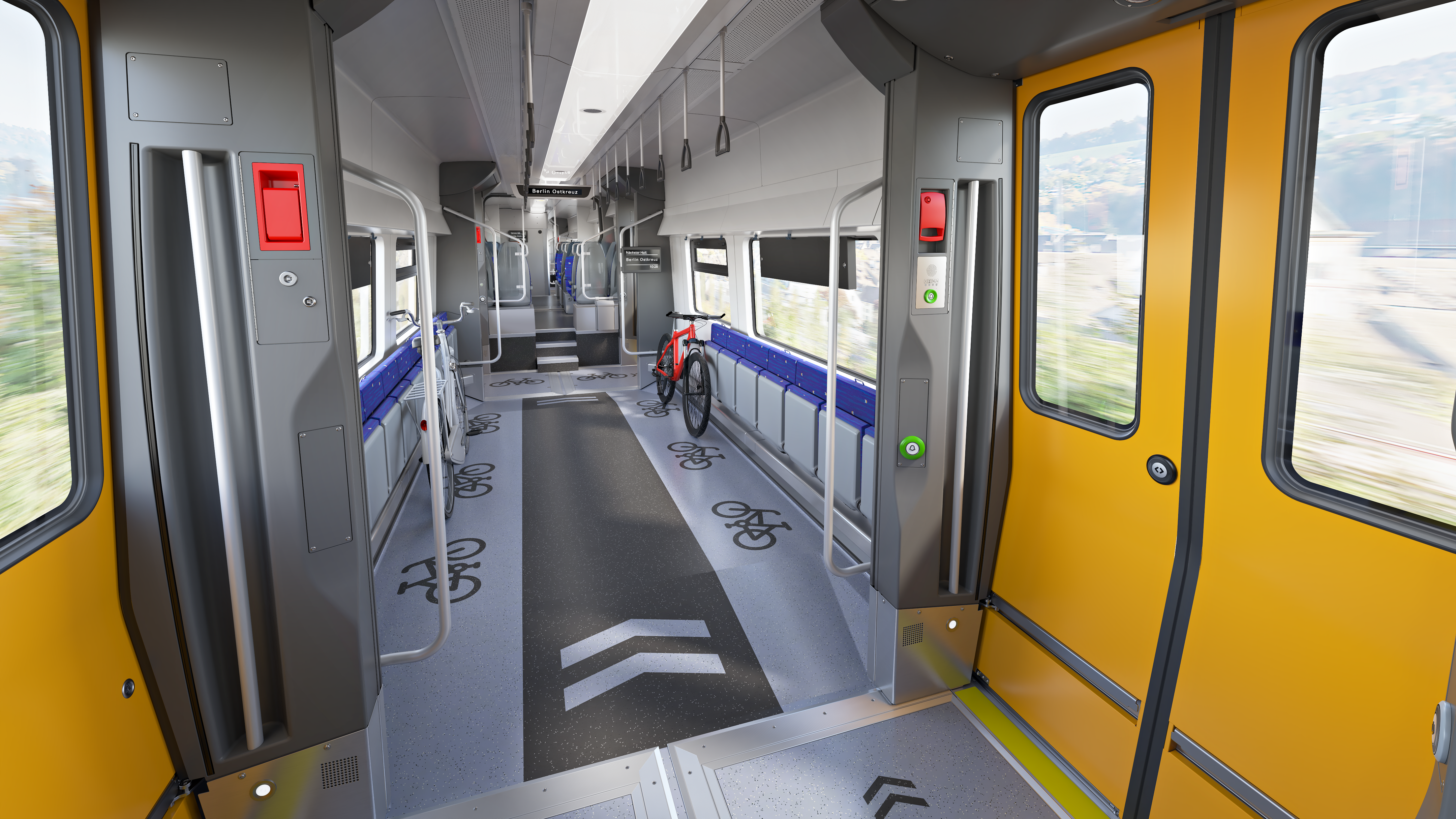 Both train types provide twelve bicycle spaces and room for two wheelchairs