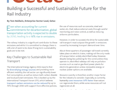 Building a Successful and Sustainable Future for the Rail Industry