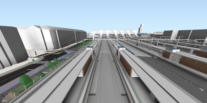 The new station will feature heightened platforms for convenient and accessible boarding