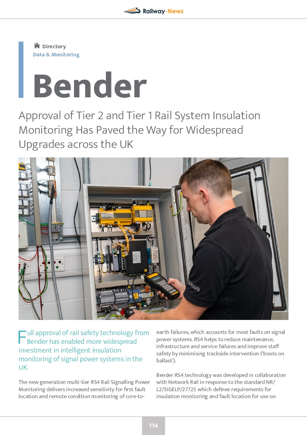 Approval of Tier 2 and Tier 1 Rail System Insulation Monitoring