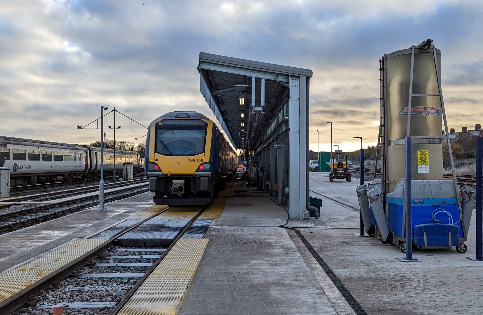 A Northern train at the Barrow sidings 