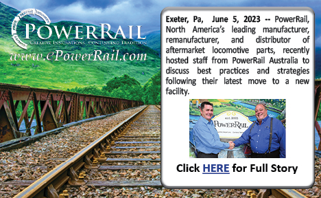 An image showing both a train track and two men shaking hands as well as text describing the article itself