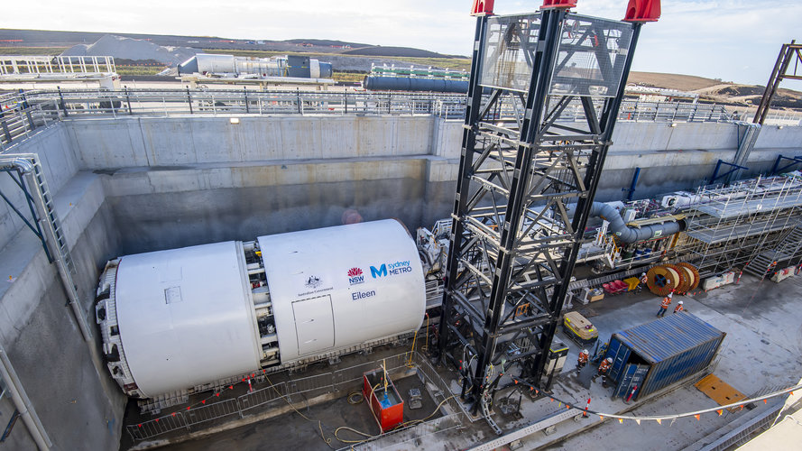 TBM Eileen is launched for the Sydney Metro – Western Sydney Airport line