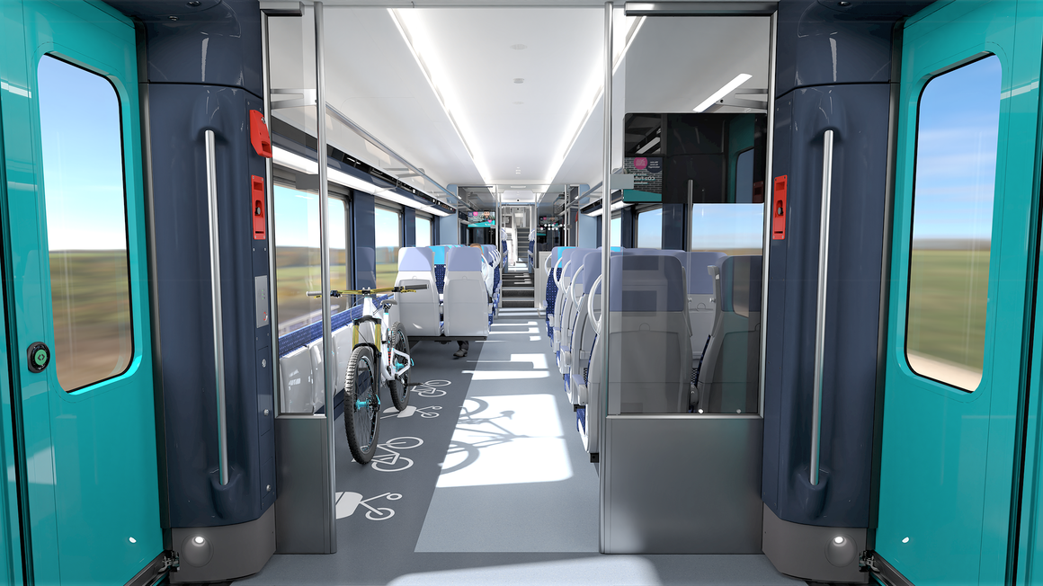 The trains provide ample space for prams and large luggage as well as room for 2 wheelchairs and up to 24 bicycles