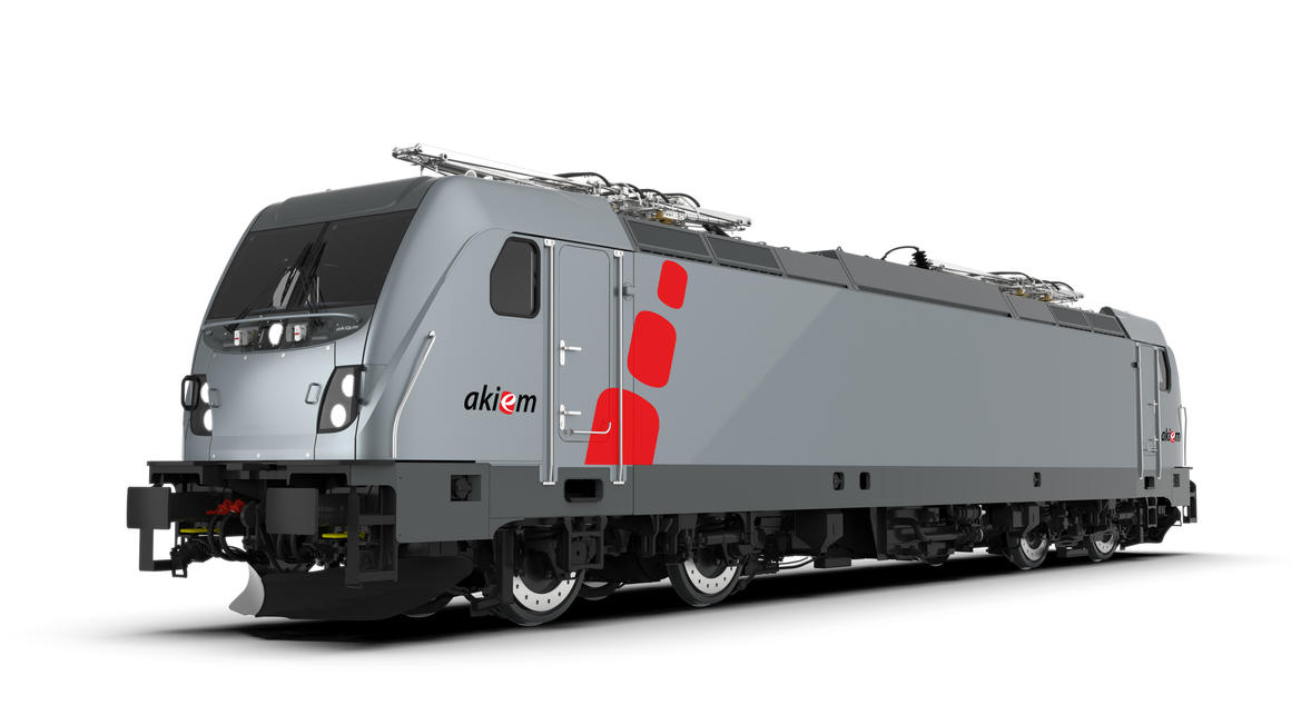 Rendering of a Traxx multi-system locomotive for Akiem