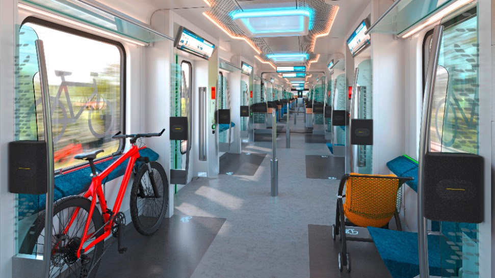Visualisation of the interior of the new S-Bahn trains