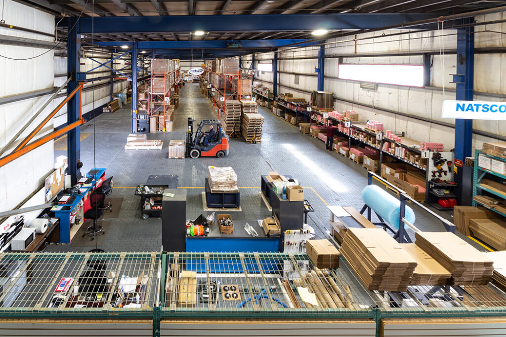 An image of a busy warehouse