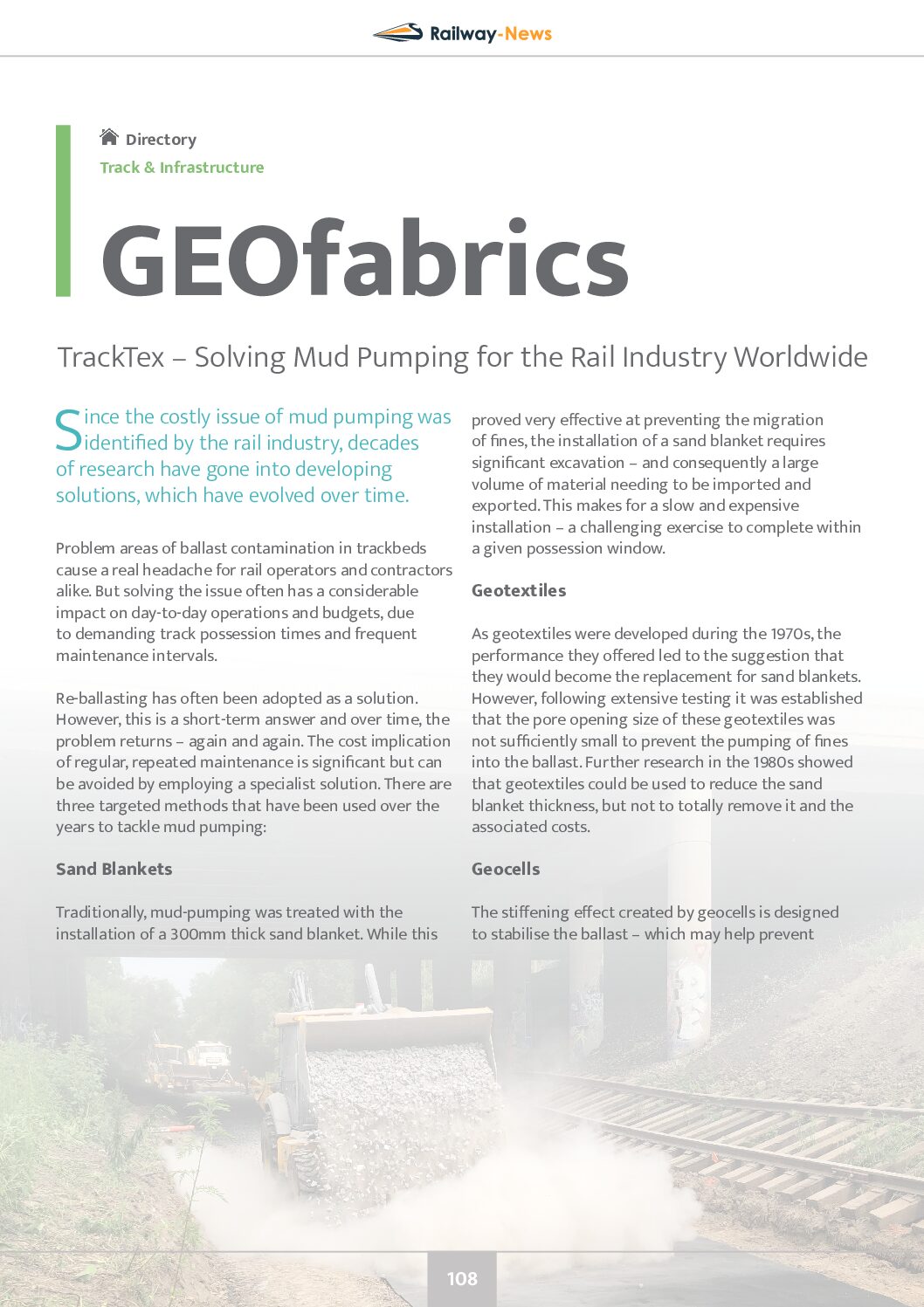 TrackTex – Solving Mud Pumping for the Rail Industry Worldwide