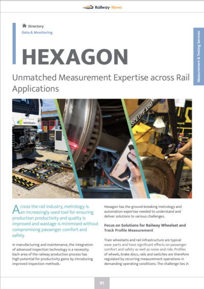 Unmatched Measurement Expertise across Rail Applications