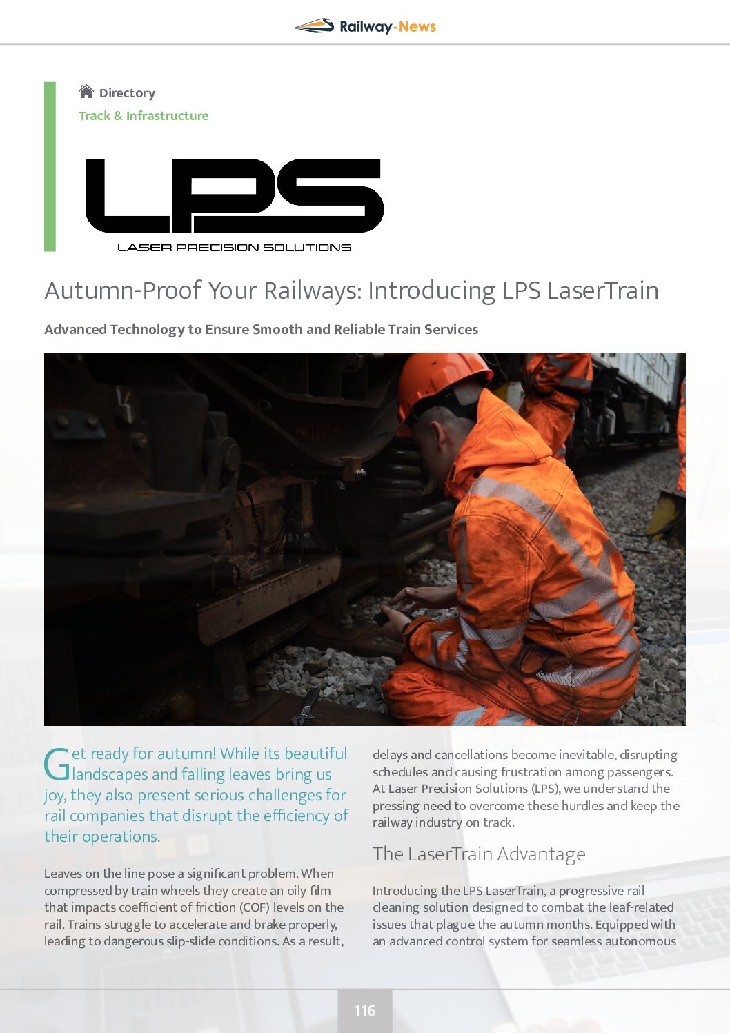 Autumn-Proof Your Railways: Introducing LPS LaserTrain