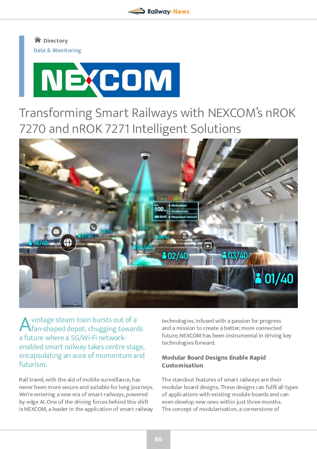 Transforming Smart Railways with NEXCOM’s nROK 7270 and nROK 7271 Intelligent Solutions