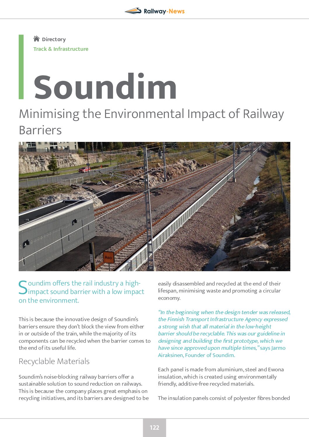 Minimising the Environmental Impact of Railway Barriers