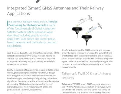 Integrated (Smart) GNSS Antennas and Their Railway Applications