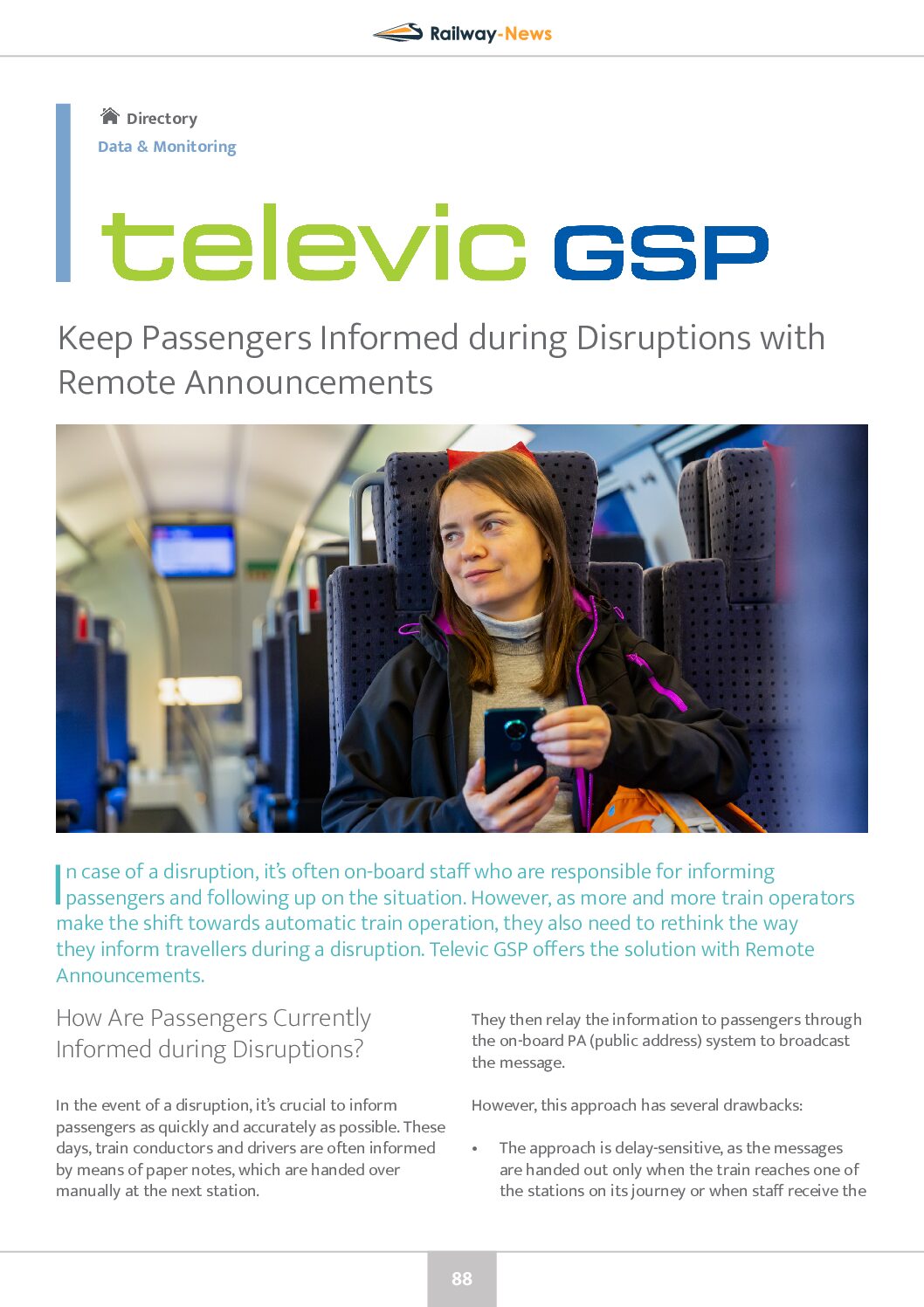 Keep Passengers Informed with Remote Announcements