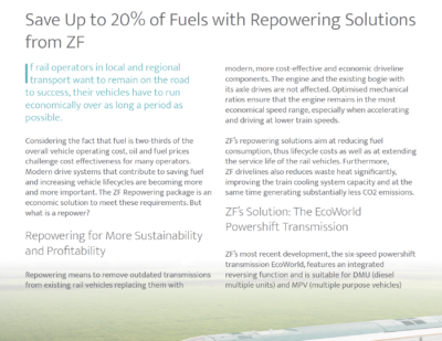 Save Up to 20% of Fuels with Repowering Solutions from ZF