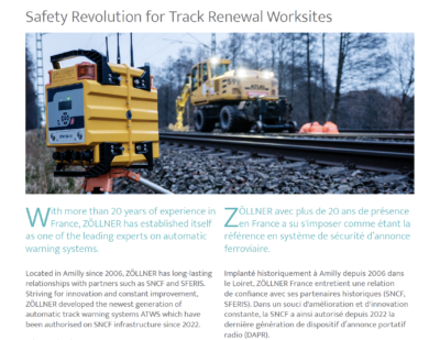 Safety Revolution for Track Renewal Worksites