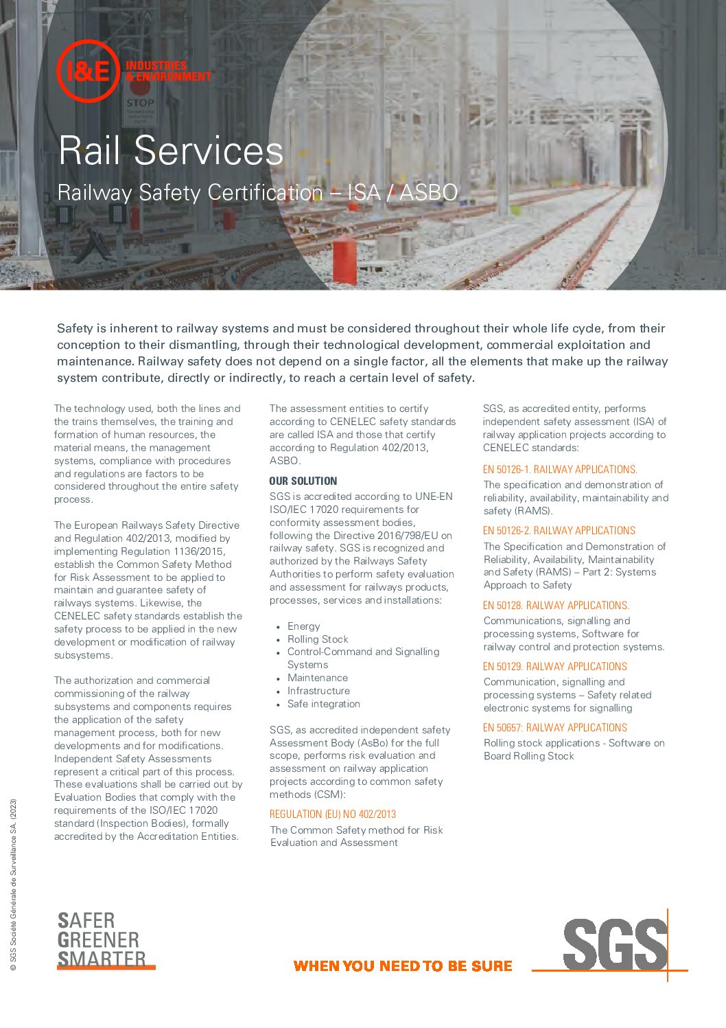Rail Services – Railway Safety Certification