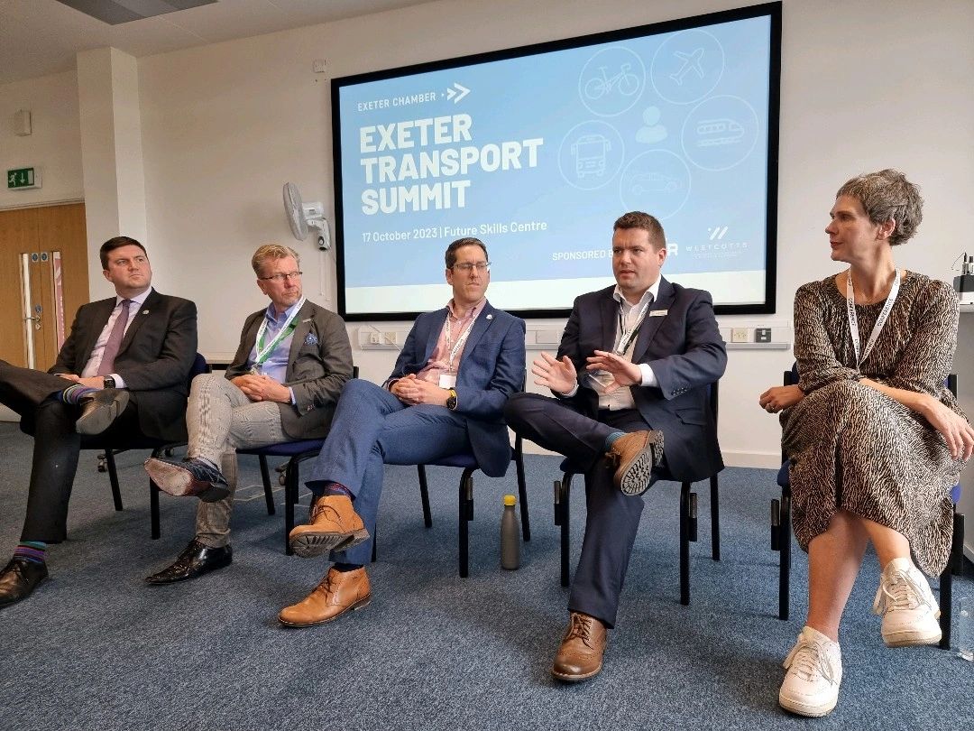 A panel discussion at the Exeter Transport Summit 