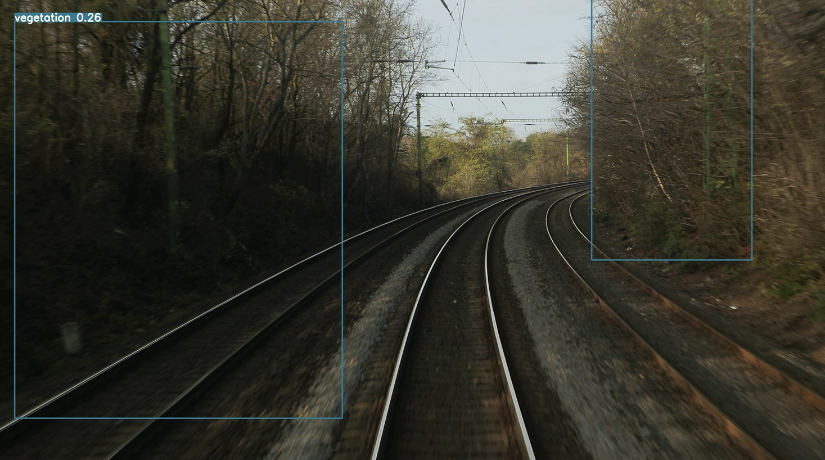 Vegetation detection from a train camera