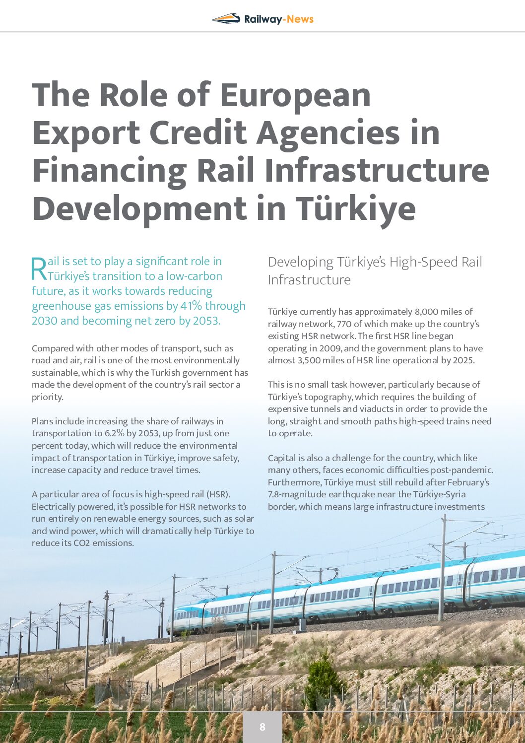 Financing Rail Infrastructure Development in Türkiye