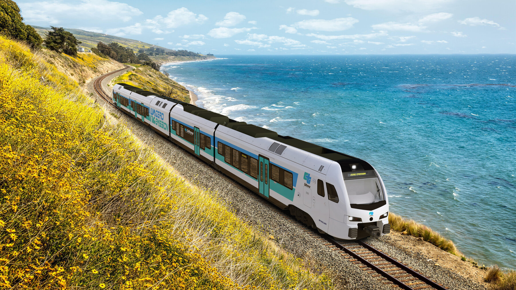 The new hydrogen trains for California will be used statewide in the Golden State