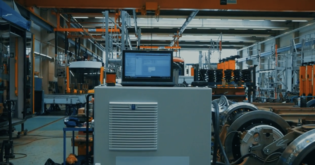 A cideon engineering mobile drive test bench in a railway depot