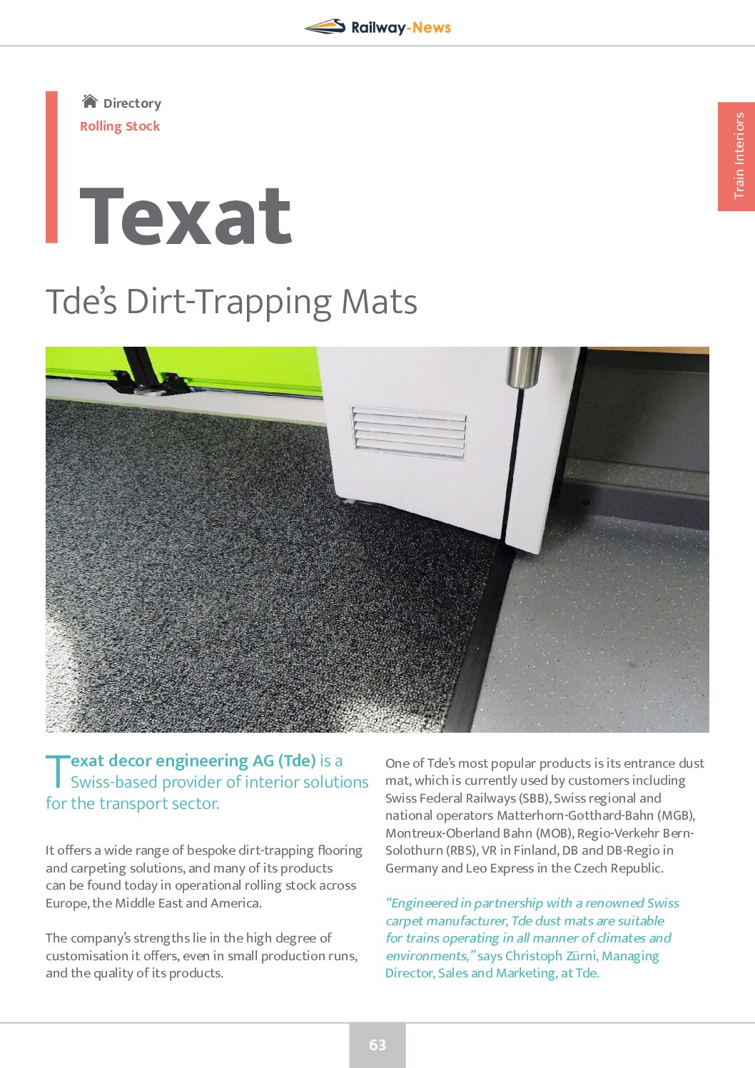 Tde’s Dirt-Trapping Mats