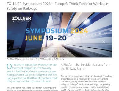 ZÖLLNER Symposium 23: Europe’s Think Tank for Worksite Safety
