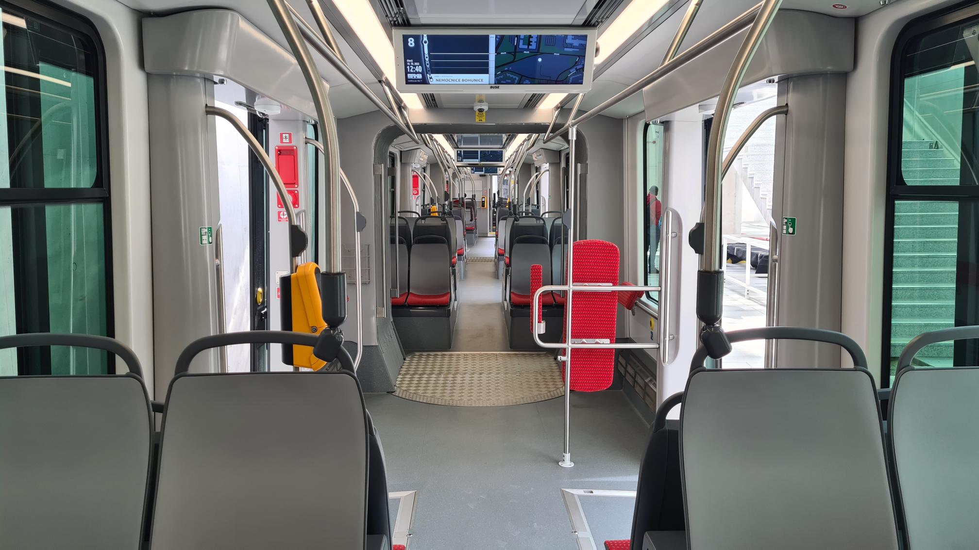 The interior of the new ForCity trams