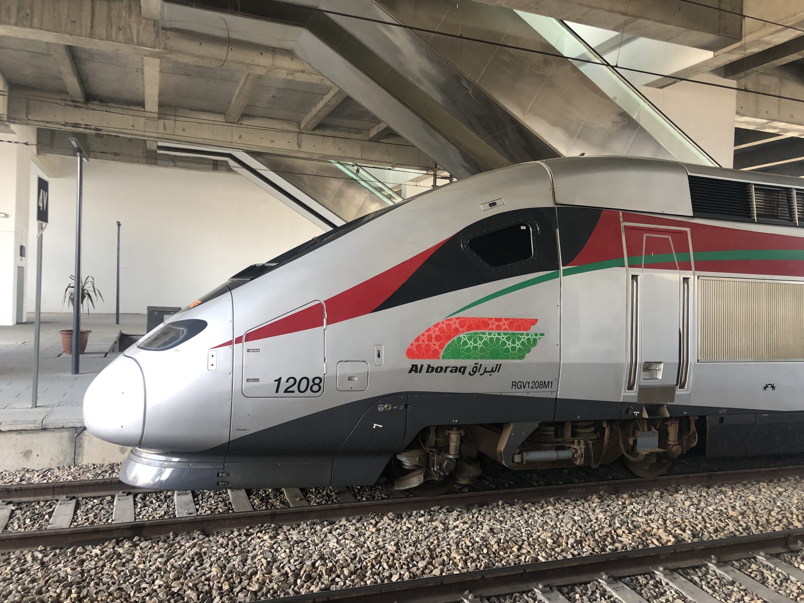 Al-Boraq high speed train at Casablanca Voyageurs railway station