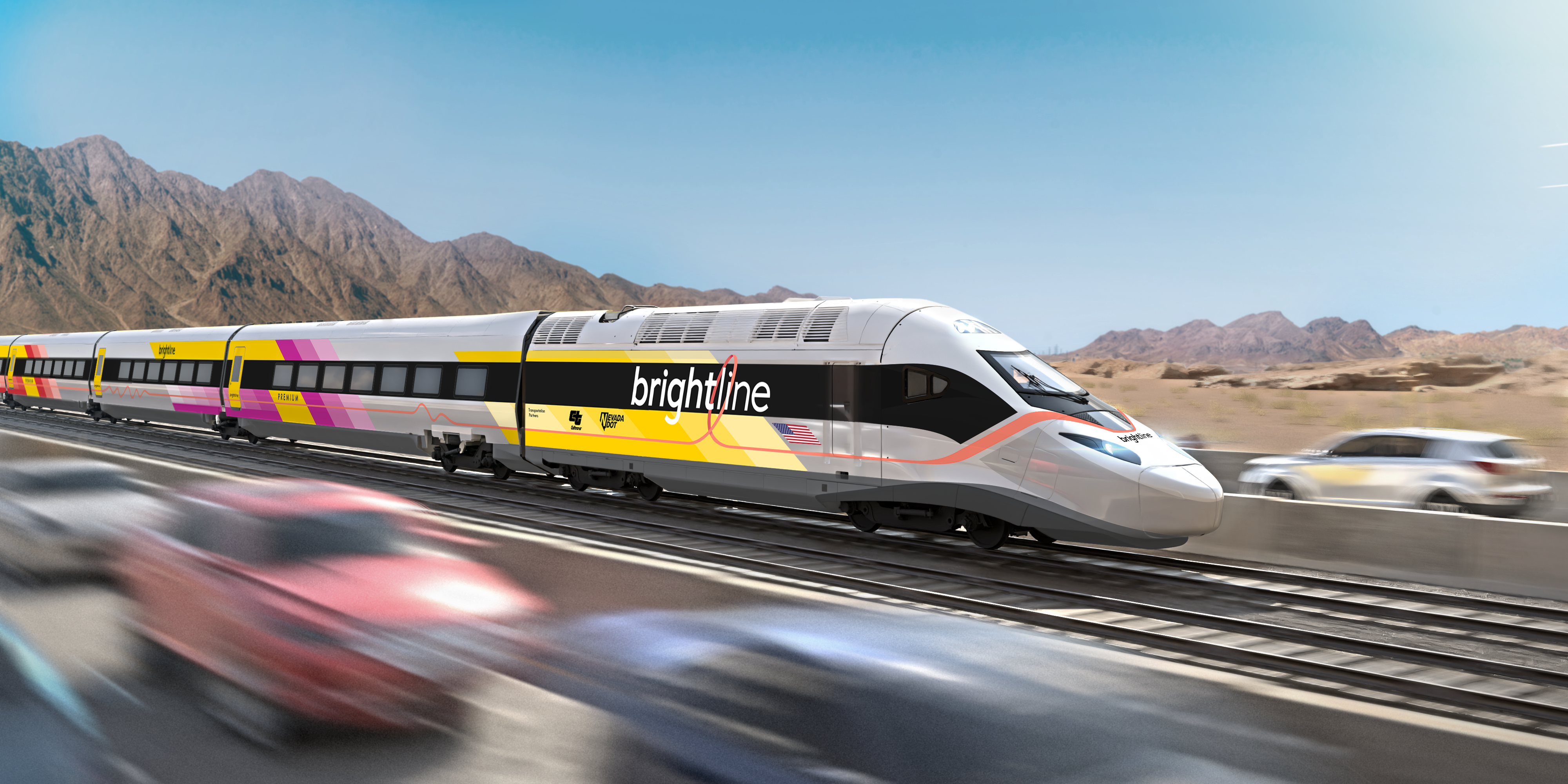 A future Brightline West train