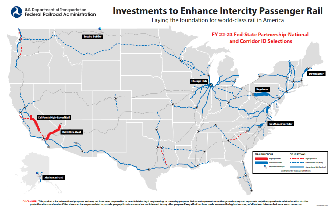 This marks an unprecedented investment in America’s nationwide intercity passenger rail network