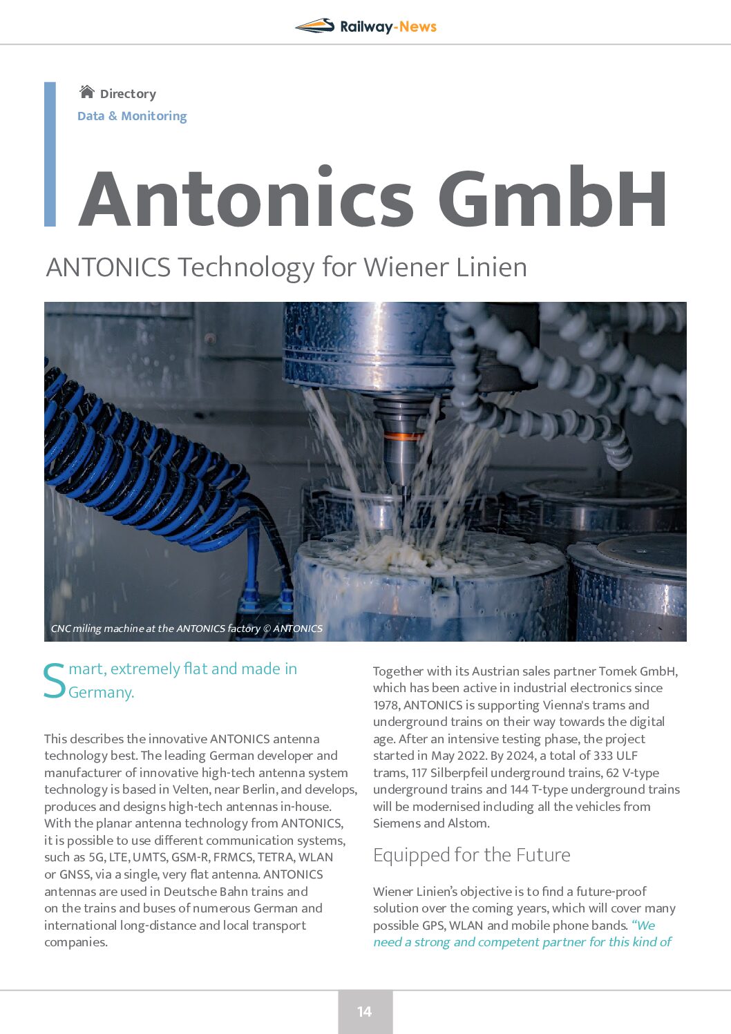 ANTONICS Technology for Wiener Linien