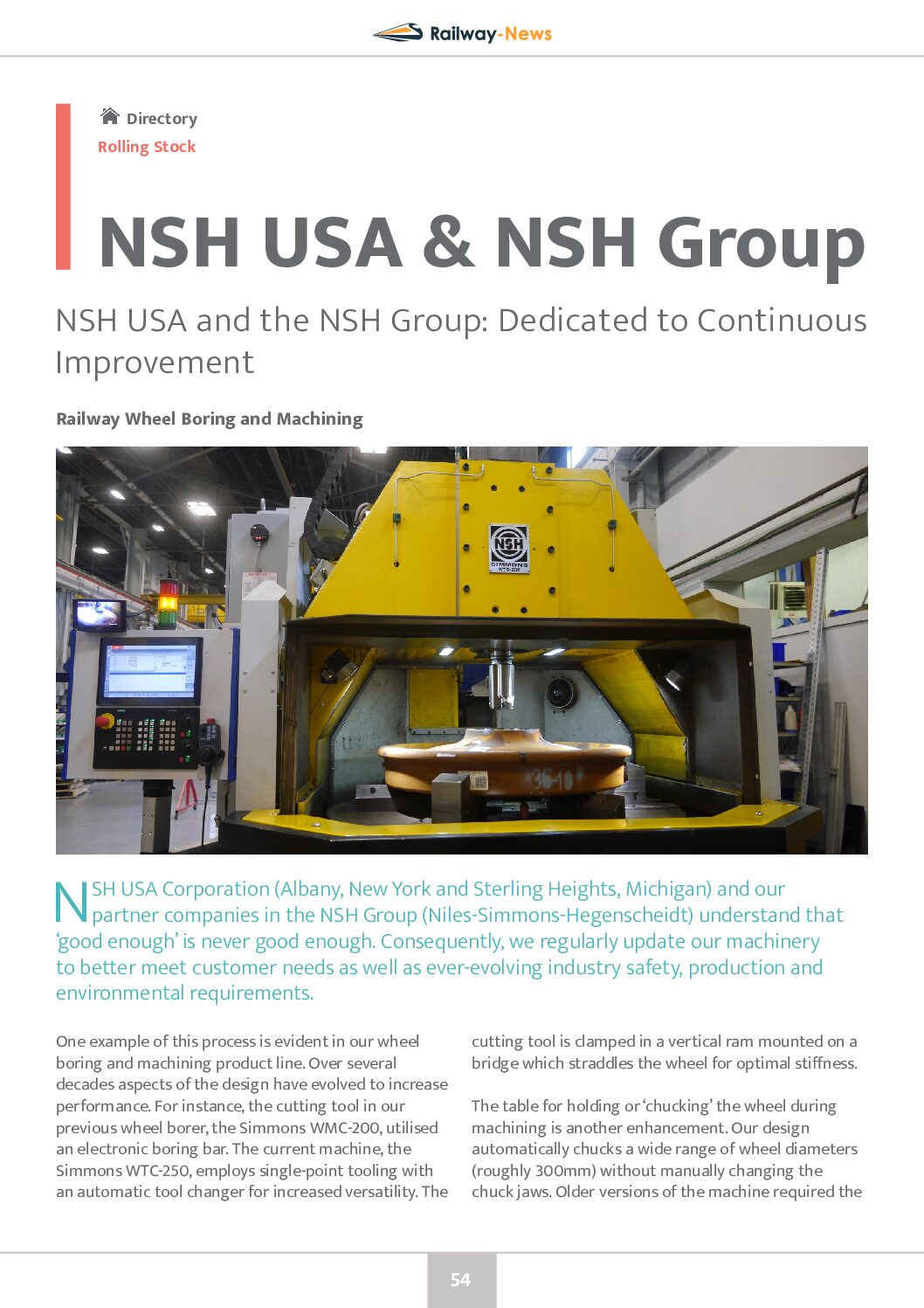 NSH USA and the NSH Group: Dedicated to Continuous Improvement