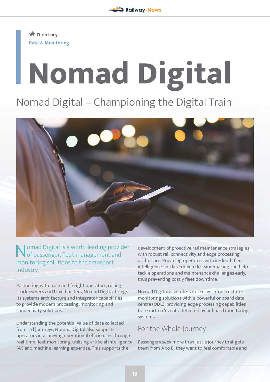 Nomad Digital – Championing the Digital Train