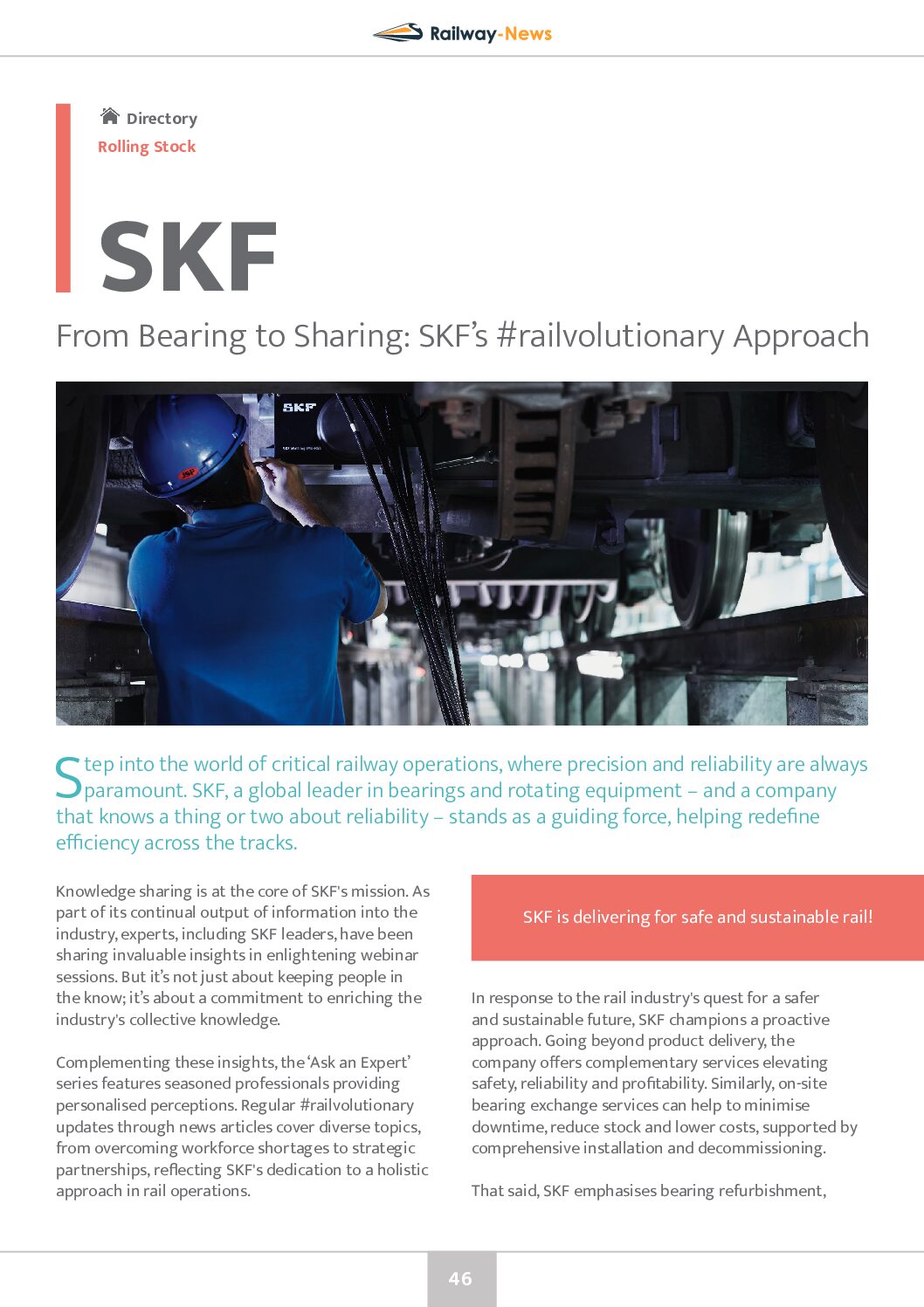 From Bearing to Sharing: SKF’s #railvolutionary Approach