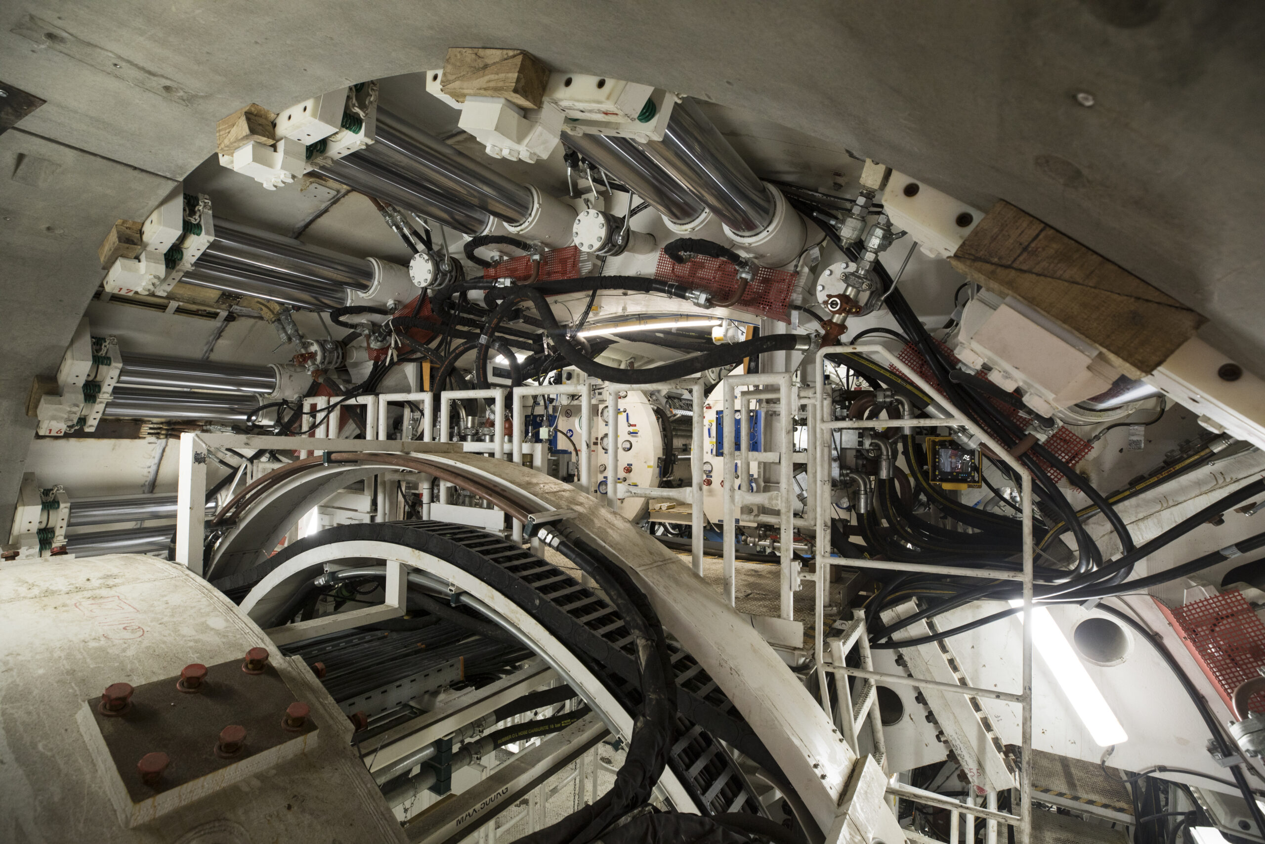 Interior of TBM Emily before tunnelling began