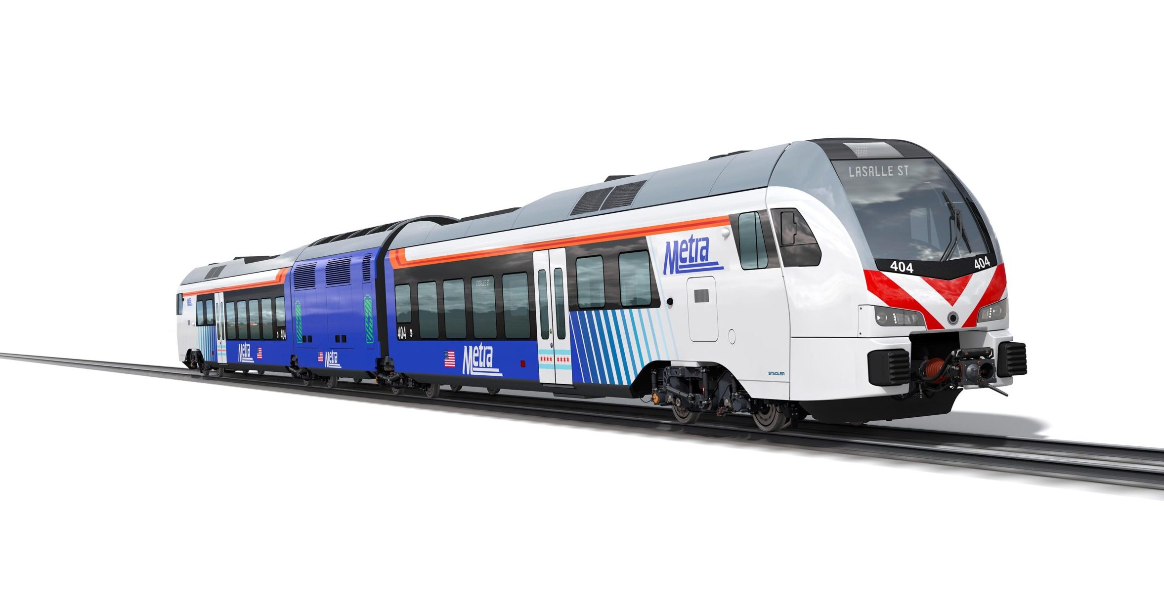 Rendering of the new Metra battery-electric train