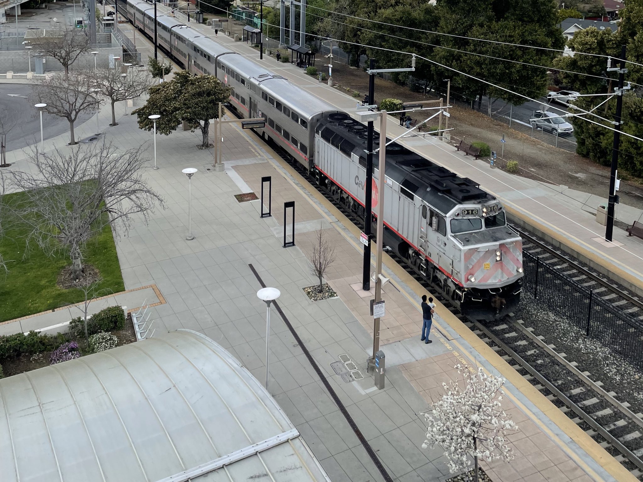 A 40-year-old Caltrain diesel train