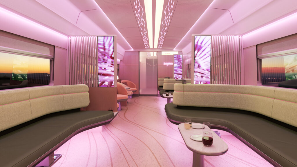 IN PICTURES: Interior Train Renderings for Brightline West | Railway-News
