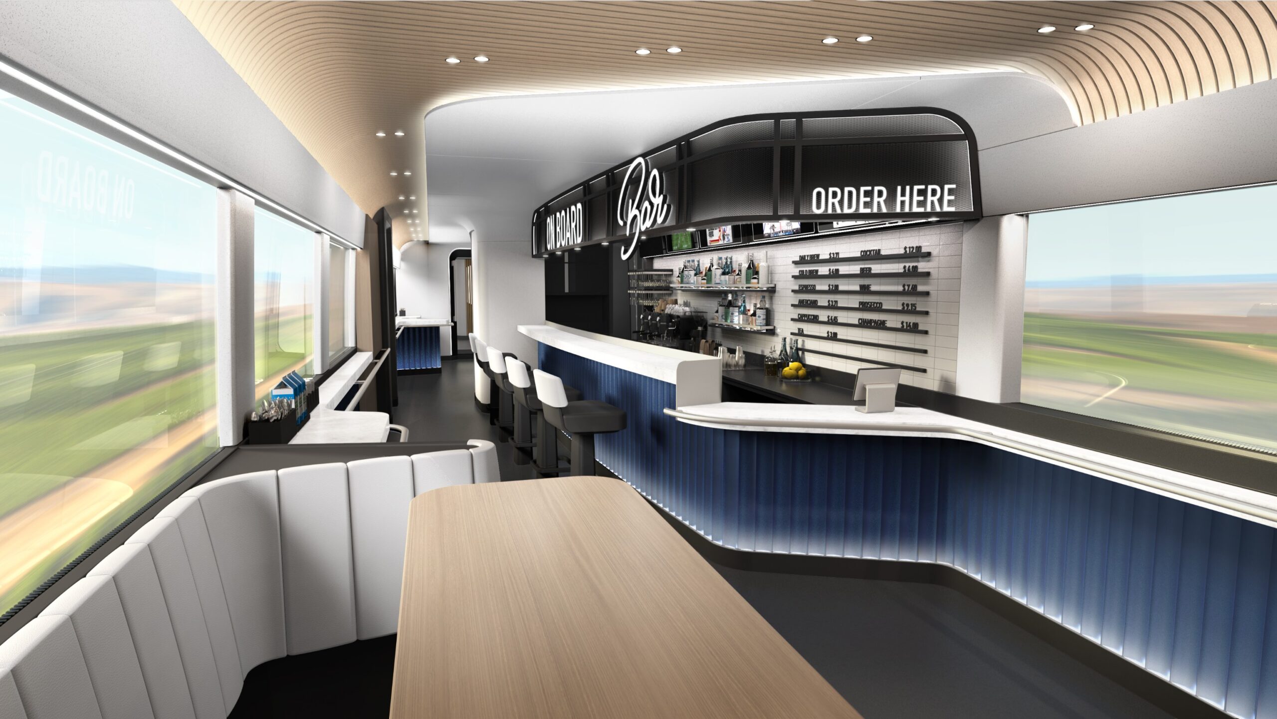 A rendering of the new food service area