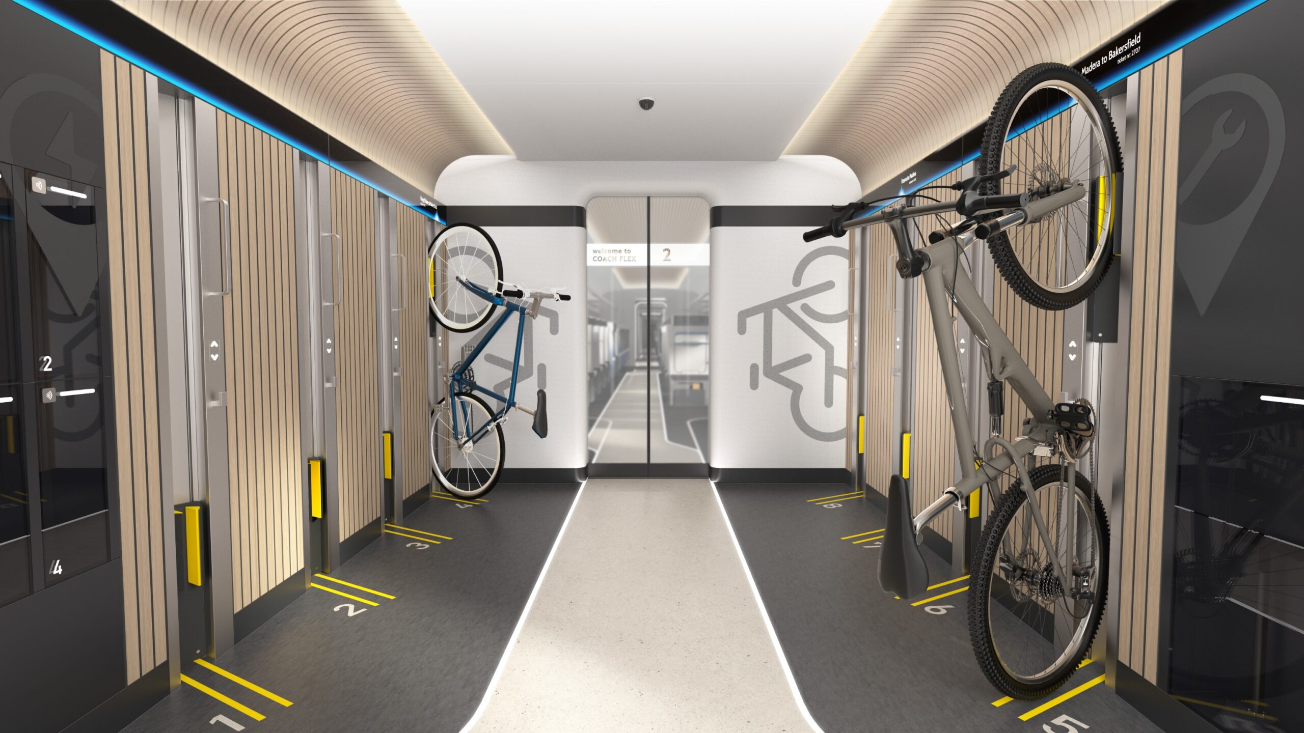 Bike storage onboard the new electric trains