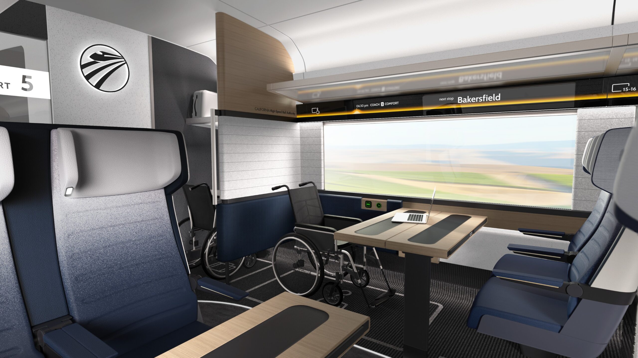 Wheelchair-friendly seating onboard the future high-speed trains 
