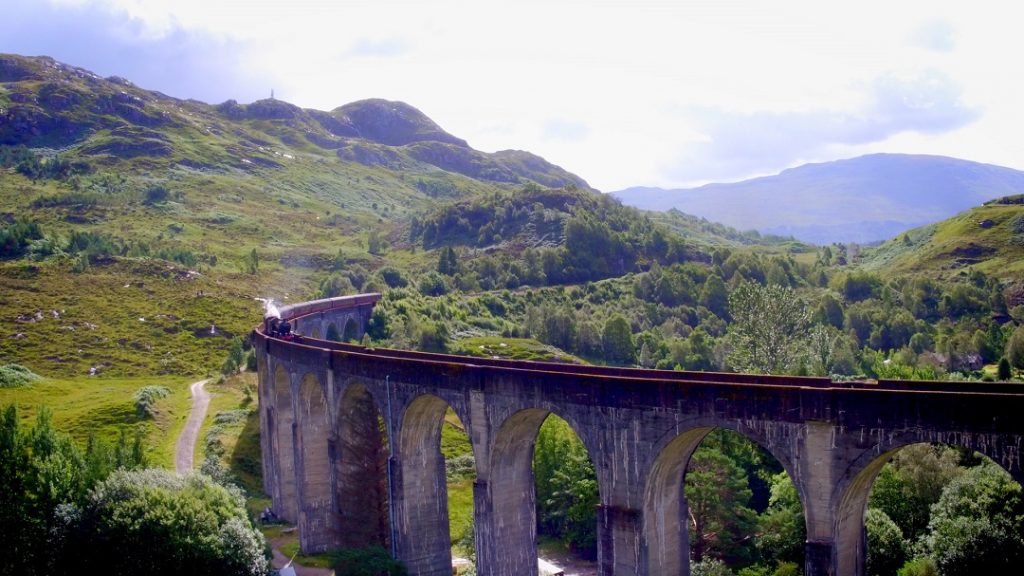 Glenfinnan Viaduct is situated 100 feet above the River Finnan on the West Highland Line
