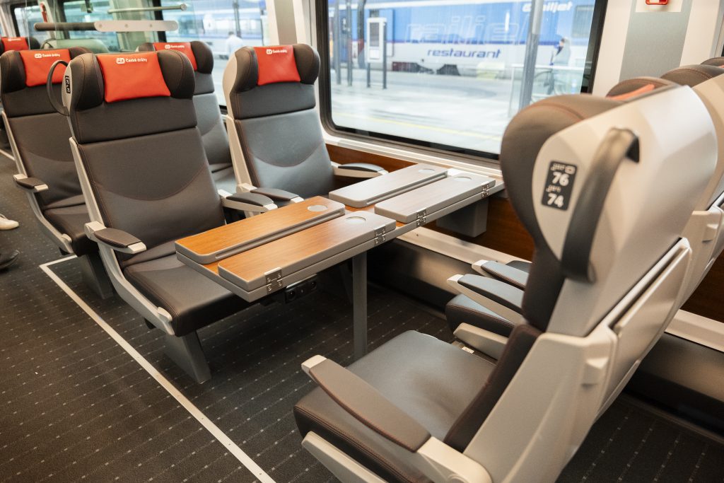 The interior of the new ComfortJet trains