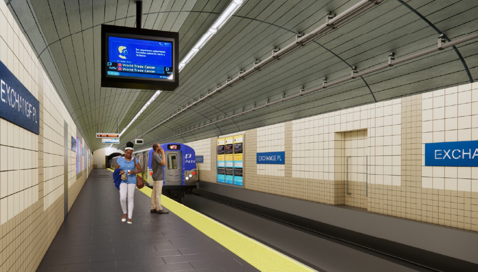 A rendering of the updated Exchange Place Station