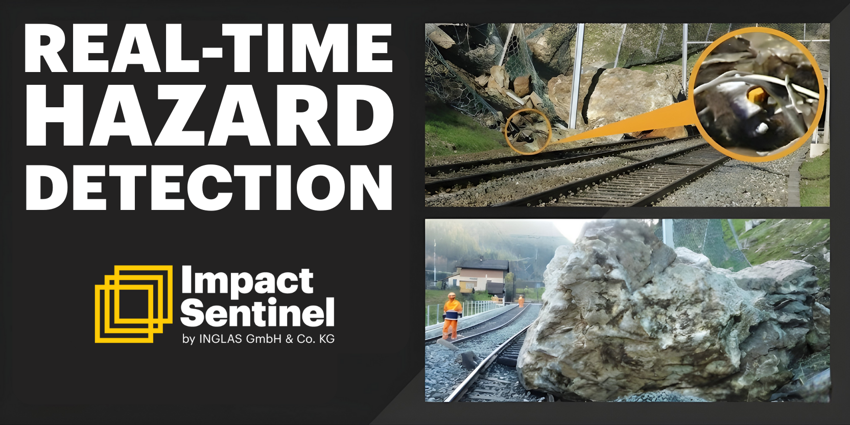 Our ImpactSentinel system detected a major rockfall and issued a real-time alert to approaching rail carriage.