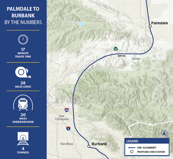 Palmdale to Burbank project section